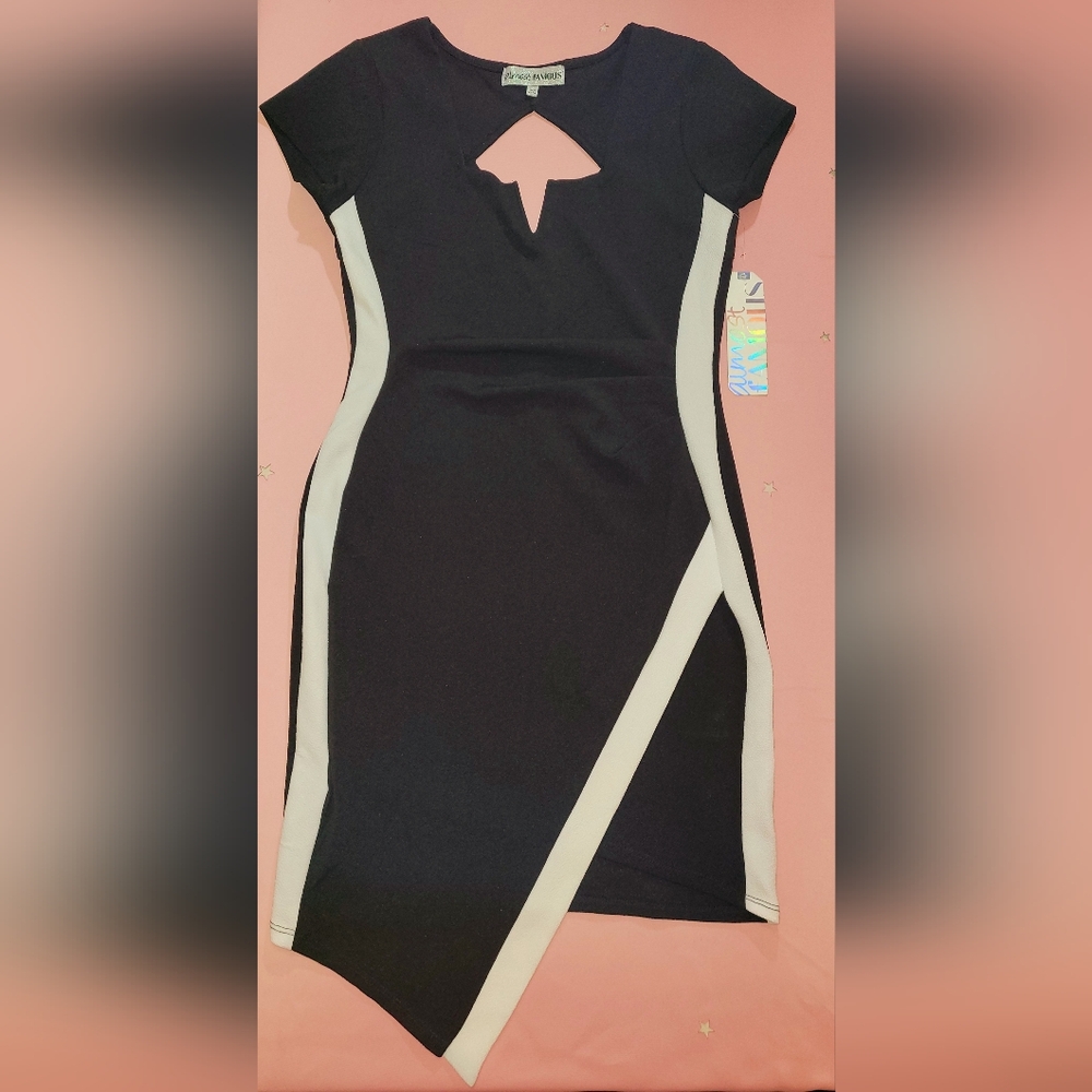Dress Women Almost Famous black form fitting open slit